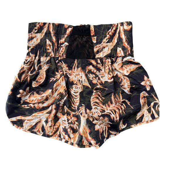 Free People Movement The Way Home Shorts Tropical Floral High Waist Smocked M - Picture 2 of 5